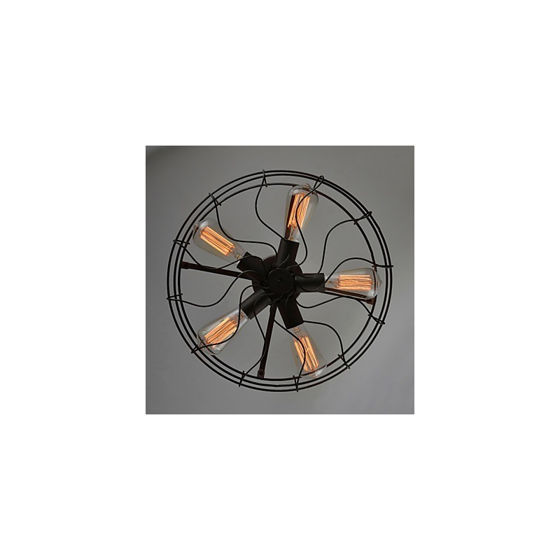Podkrovné Vintage kreatívne osvetlenie Lampy Americký vidiecky minimalistický železný priemyselný ventilátorový luster