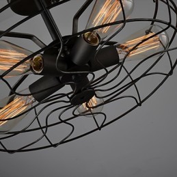 Podkrovné Vintage kreatívne osvetlenie Lampy Americký vidiecky minimalistický železný priemyselný ventilátorový luster