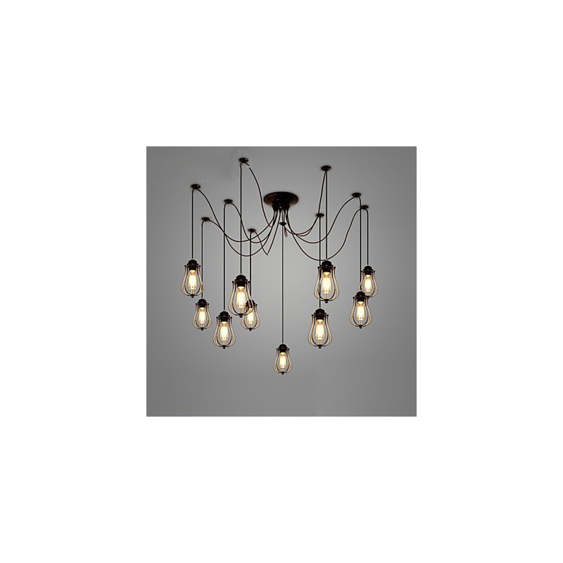 Vintage Edison viacnásobné nastaviteľné stropné svietidlo pre domácich majstrov Svetlo Závesné osvetlenie Luster Moderné elegantné priemyselné stolovanie