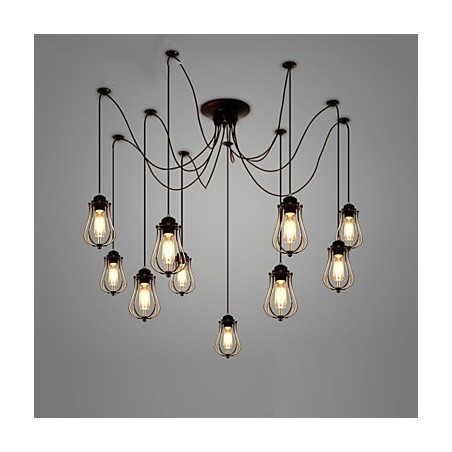 Vintage Edison viacnásobné nastaviteľné stropné svietidlo pre domácich majstrov Svetlo Závesné osvetlenie Luster Moderné elegantné priemyselné stolovanie Vintage Edison viacnásobné nastaviteľné stropné svietidlo pre domácich majstrov Svetlo Závesné osvetlenie Luster Moderné elegantné priemyselné stolovanie