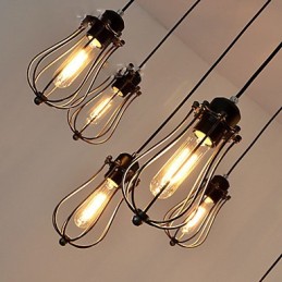 Vintage Edison viacnásobné nastaviteľné stropné svietidlo pre domácich majstrov Svetlo Závesné osvetlenie Luster Moderné elegantné priemyselné stolovanie