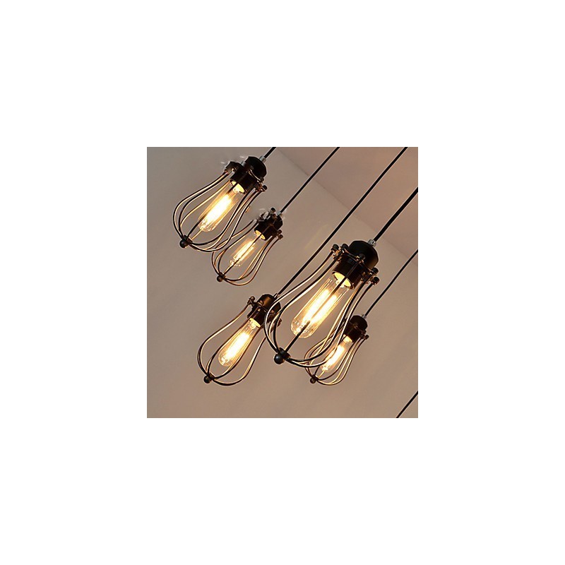 Vintage Edison viacnásobné nastaviteľné stropné svietidlo pre domácich majstrov Svetlo Závesné osvetlenie Luster Moderné elegantné priemyselné stolovanie