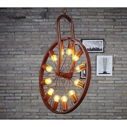 Retro prívesok na kolieska na starú priemyselnú závesnú lampu A