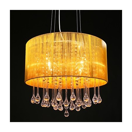 Závesný bubon Moderný 4 svetiel Navíjacie Tienidlo Krištáľový luster Luster Moderný minimalistický dizajn Závesný bubon Moderný 4 svetiel Navíjacie Tienidlo Krištáľový luster Luster Moderný minimalistický dizajn