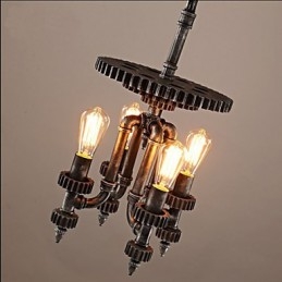 Dekoratívne osvetlenie obchodu s retro mechanickými zariadeniami