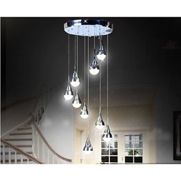 Lampy a lucerny Schodisková 9 hlavová stropná lampa