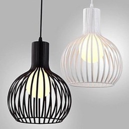 Americká retro zmluvná kovaná železná lusterová lampa z klietky