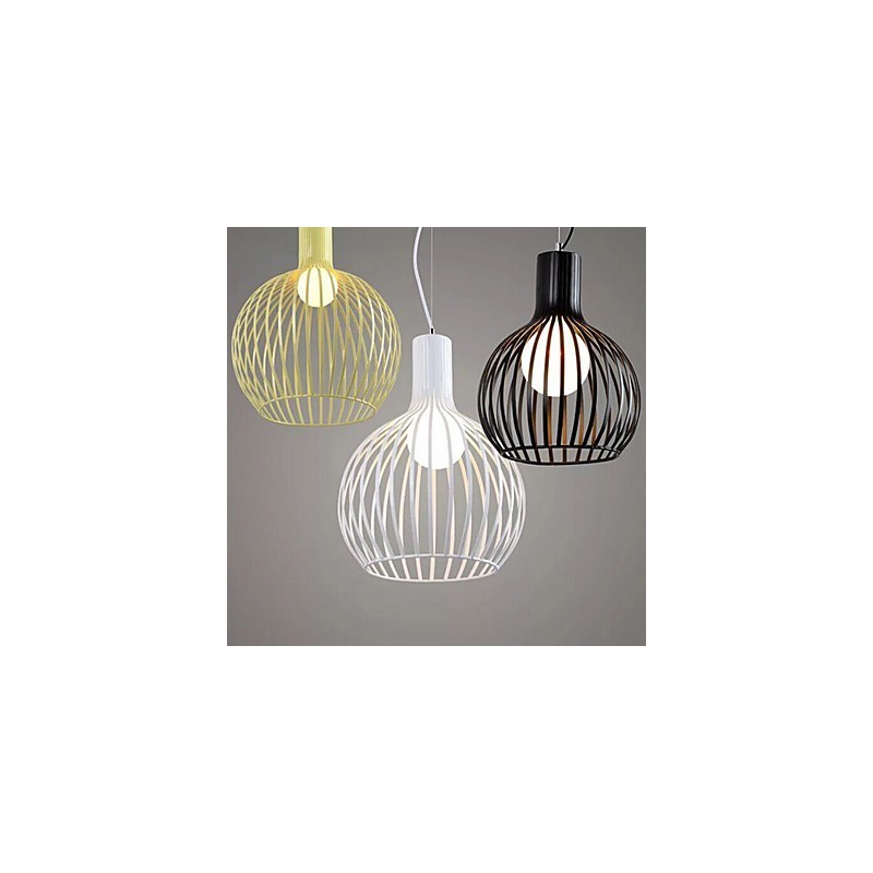 Americká retro zmluvná kovaná železná lusterová lampa z klietky