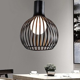 Americká retro zmluvná kovaná železná lusterová lampa z klietky