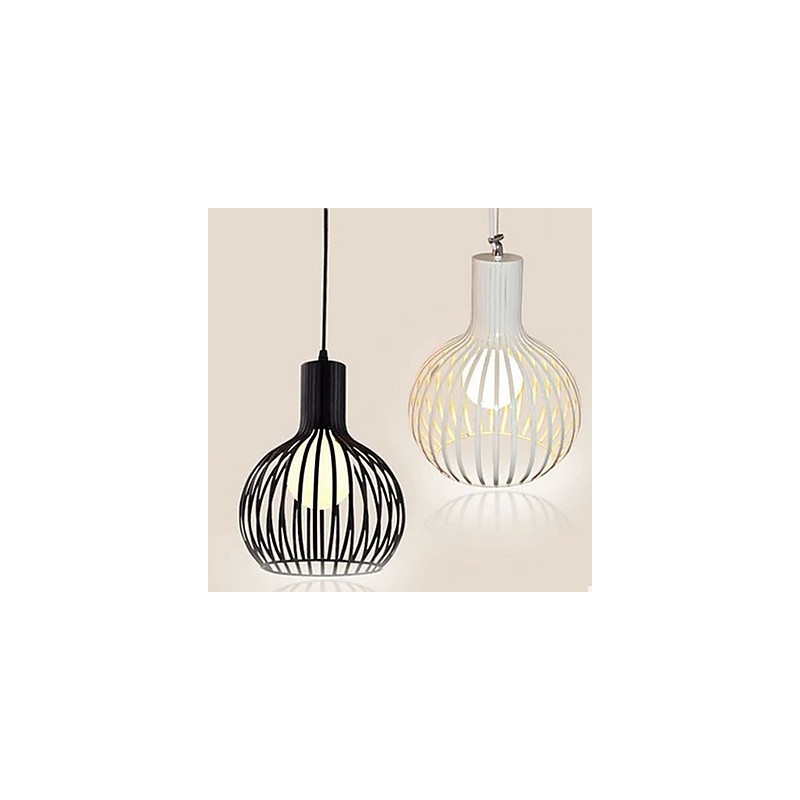 Americká retro zmluvná kovaná železná lusterová lampa z klietky