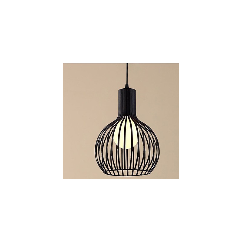 Americká retro zmluvná kovaná železná lusterová lampa z klietky