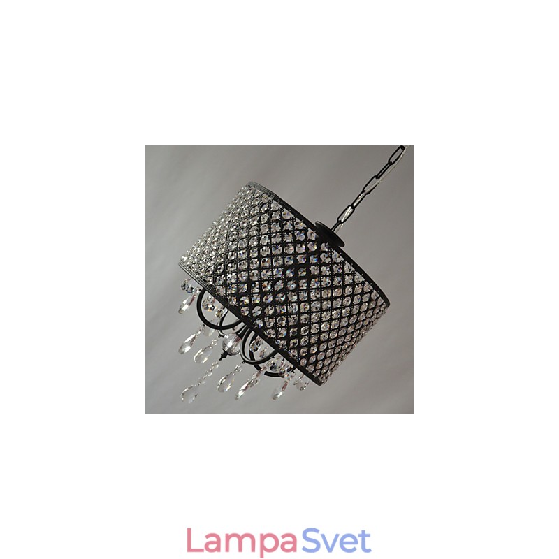 Moderný súčasný bubon krištáľový chrómový luster