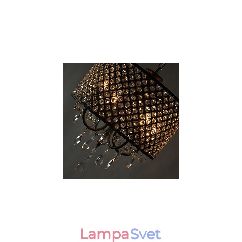 Moderný súčasný bubon krištáľový chrómový luster