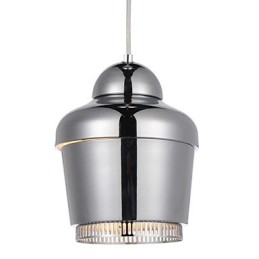 Závesná lampa 1 Svetlá Moderná Jednoduchosť Zlatá Chrómová Čierna Biela Kovový luster z uhlíkovej ocele