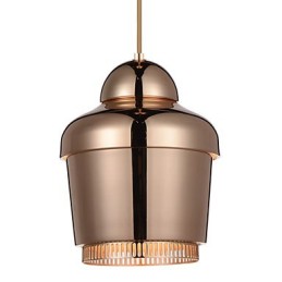 Závesná lampa 1 Svetlá Moderná Jednoduchosť Zlatá Chrómová Čierna Biela Kovový luster z uhlíkovej ocele