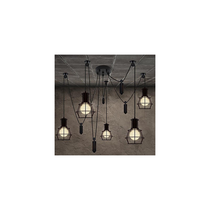 5 hlavový luster Rustic Lodge Vintage Retro Country Metal