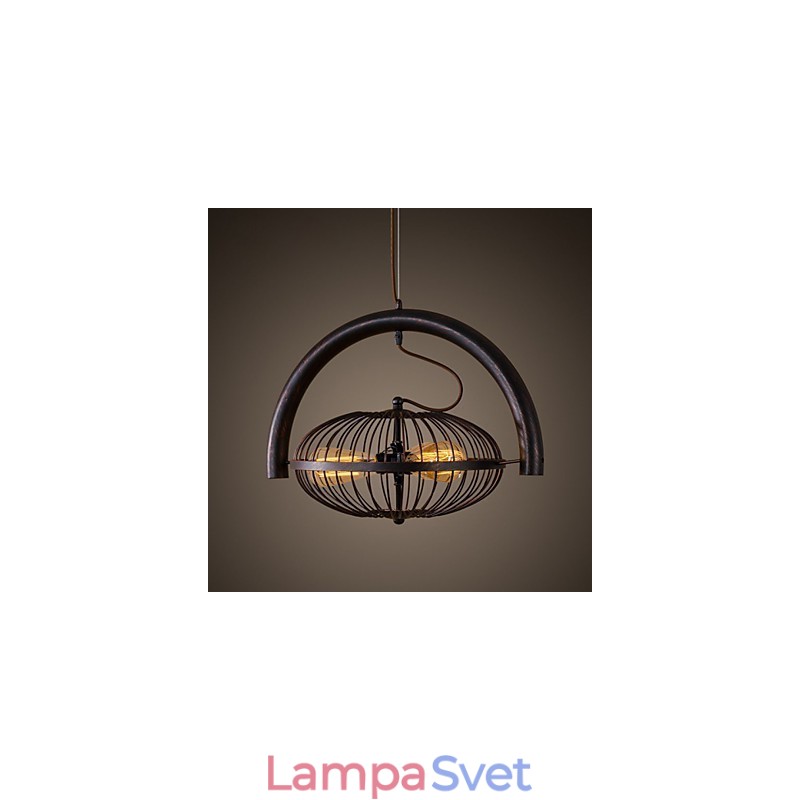 Retro klasické kovové stropné ventilátorové svietidlá Jednoduché závesné svietidlá Závesná kaviarenská lampa
