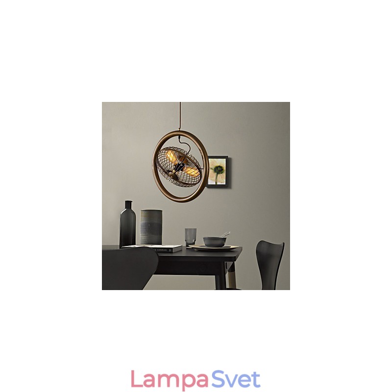 Retro klasické kovové stropné ventilátorové svietidlá Jednoduché závesné svietidlá Závesná kaviarenská lampa