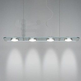 Reštauračná stolová lampa obdĺžnikové sklo