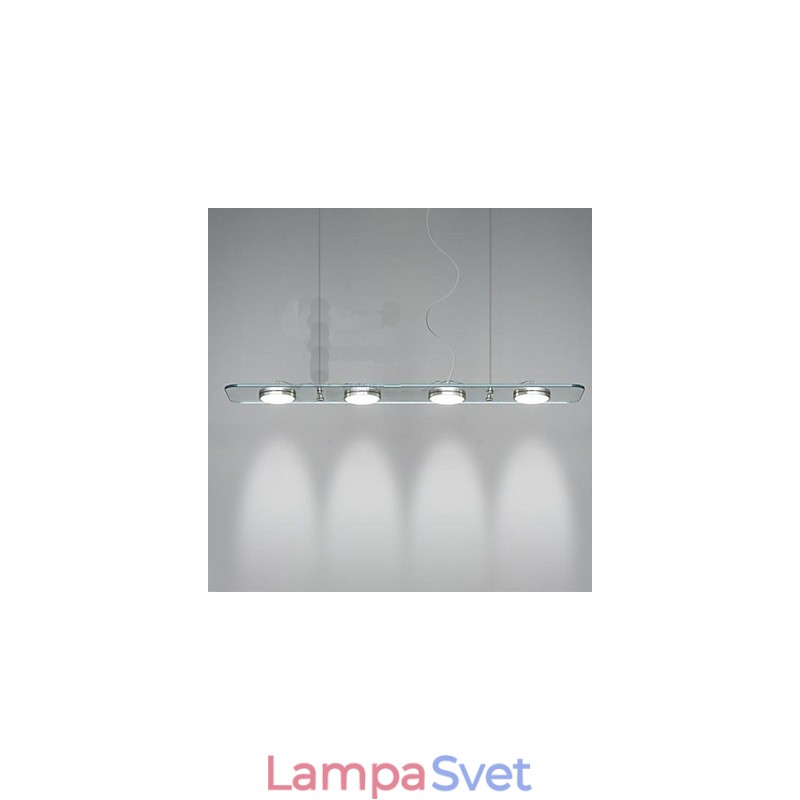 Reštauračná stolová lampa obdĺžnikové sklo