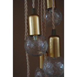 Tradičný klasický rustikálny domček Vintage Retro Lucerna Bubon Country Globe Mini štýl maľba sklenené závesné svetlo