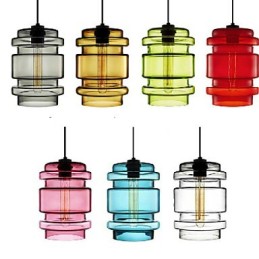 Candy Color Jednohlavý umelecký sklenený luster Sklenené tienidlo (Bielošedá Žltá Zelená Červená Ružová Modrá)