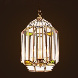 Plne medená farebná lampa