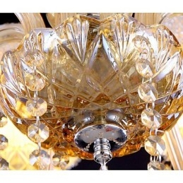 Elegantný krištáľový luster Amber 6 Lights pre domácnosť