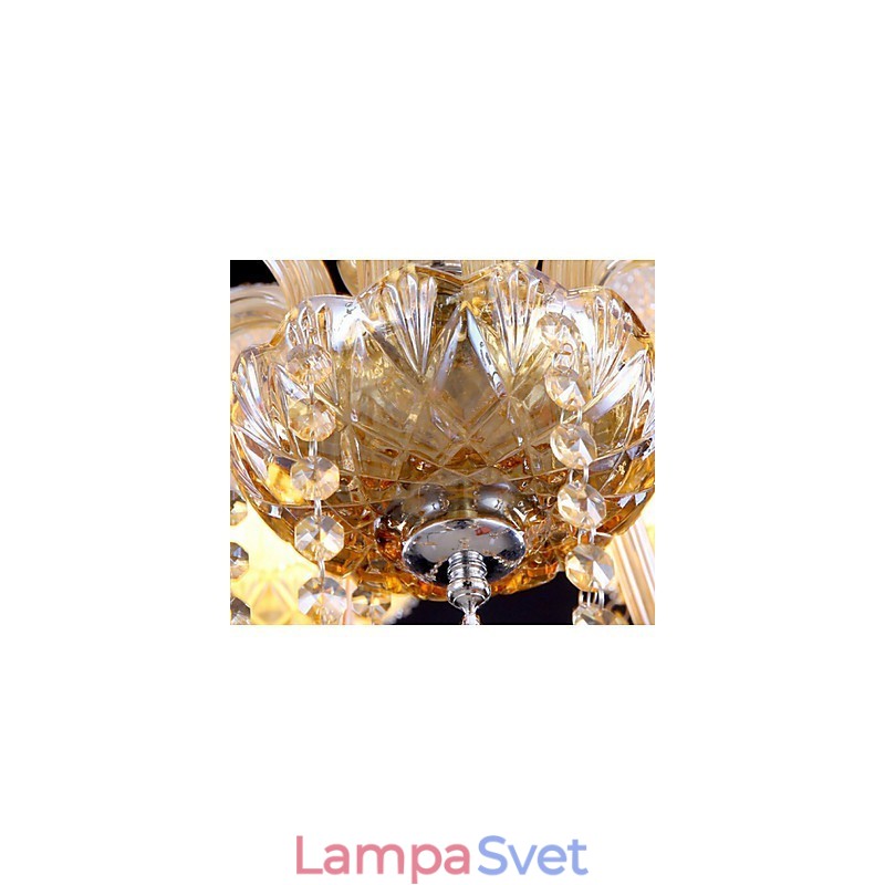 Elegantný krištáľový luster Amber 6 Lights pre domácnosť