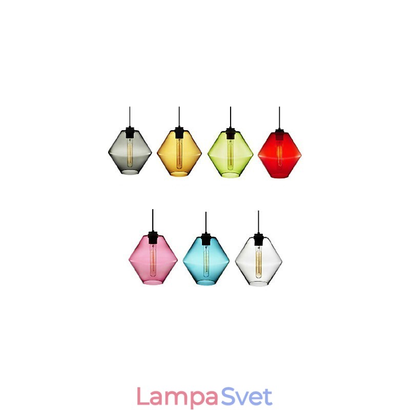 Candy Color Jednohlavý umelecký sklenený luster Závesné svetlo so skleneným tienidlom (šedá žltá zelená červená ružová modrá biela)
