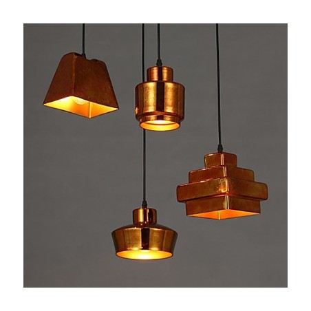Americký country retro sklenený luster hrdzavý sediaci kvapkadlo Americký country retro sklenený luster hrdzavý sediaci kvapkadlo