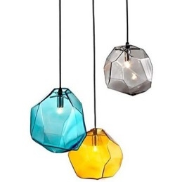 Creative Ice Crystal Glass Diamantové závesné chromatické Droplight Lamp Light