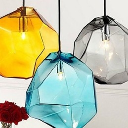 Creative Ice Crystal Glass Diamantové závesné chromatické Droplight Lamp Light