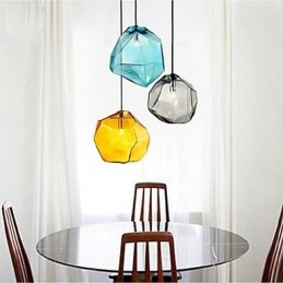 Creative Ice Crystal Glass Diamantové závesné chromatické Droplight Lamp Light