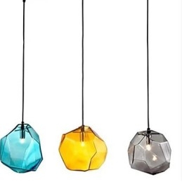 Creative Ice Crystal Glass Diamantové závesné chromatické Droplight Lamp Light