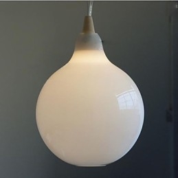 Fľaša z mliečneho bieleho skla Závesná lampa Natural Curve