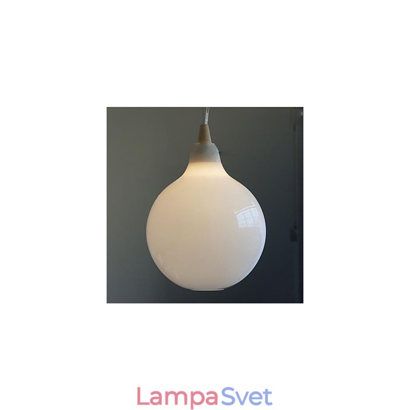 Fľaša z mliečneho bieleho skla Závesná lampa Natural Curve