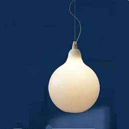 Fľaša z mliečneho bieleho skla Závesná lampa Natural Curve