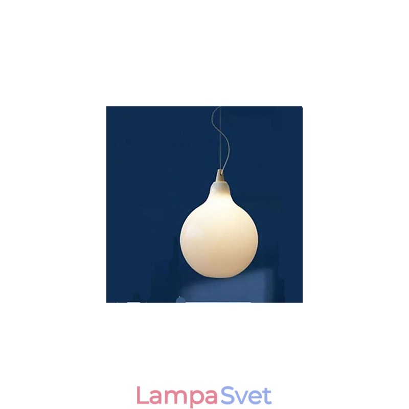 Fľaša z mliečneho bieleho skla Závesná lampa Natural Curve