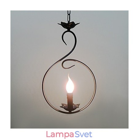 Bronzové závesné svietidlo vo vidieckom mini štýle