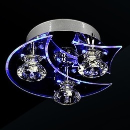 Luster Modern Crystal Living 3 svietidlá