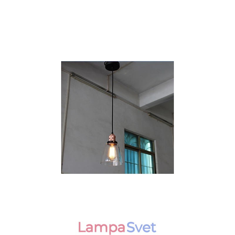 Minimalistický jedinečný retro sklenený luster