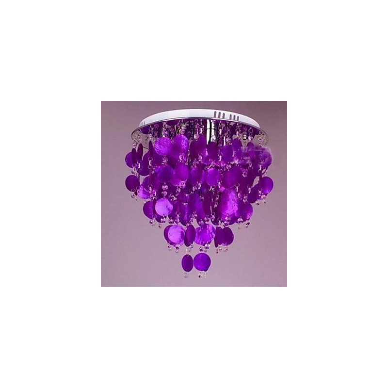 Teplá krištáľová stropná lampa