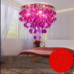 Teplá krištáľová stropná lampa