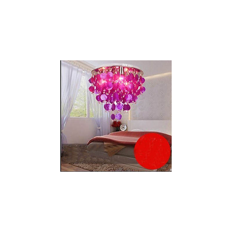 Teplá krištáľová stropná lampa