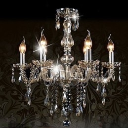 6 svetiel Luxusný krištáľový luster Cognac Color K9 Crystal Luster