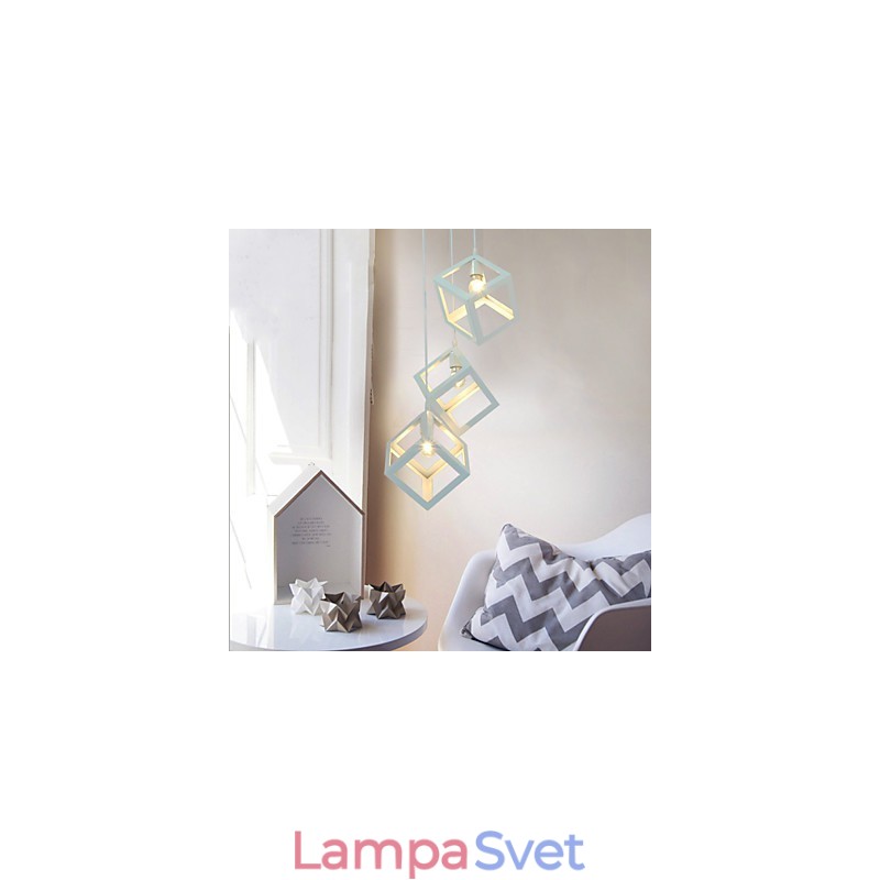 Kovové závesné svietidlo v retro mini štýle maľby