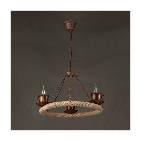 Vintage vidiecka maľba s kovovým príveskom v garáži