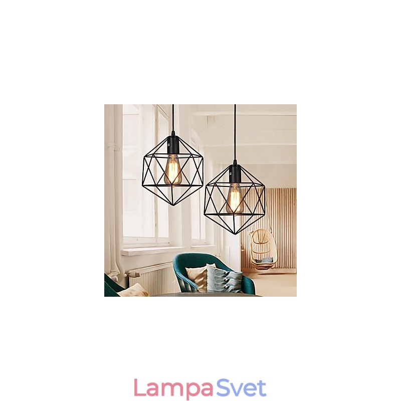 Geometric Line Diamantový kovaný luster Závesné svetlo Moderné súčasné