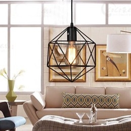 Geometric Line Diamantový kovaný luster Závesné svetlo Moderné súčasné